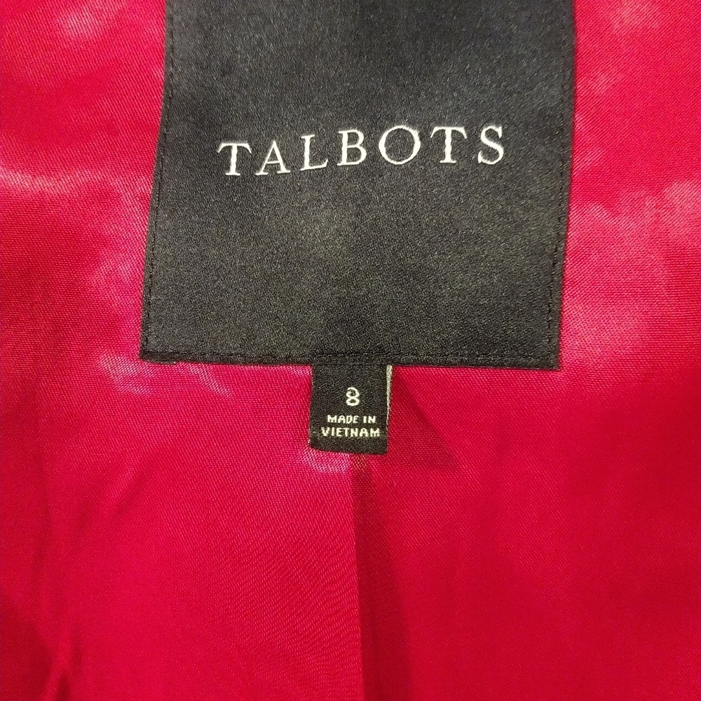 Talbots Stylish Wool Blend Red Button-Up Coat - Picture 7 of 7